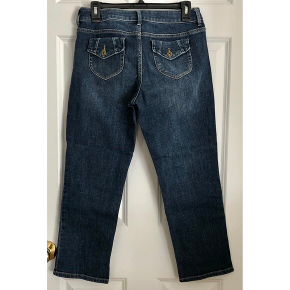 Jeans Simply Vera Straight Leg, Women's Size 6 Demin Dark Wash Blue Casual - Picture 3 of 9